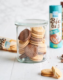 Biobis - Biscotti al Cacao Farciti con Crema al Cocco - 5