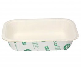 BioContenitore Natural in Carta con Coperchio - 4 porzioni - 2 pezzi - 2