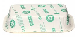 BioContenitori Natural in Carta senza Coperchio - 2/3 Porzioni - 3 Contenitori - 3