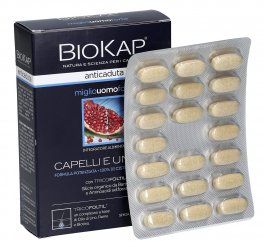 BioKap Anticaduta - Capelli e Unghie - Integratore Uomo al Miglio in Compresse - 1