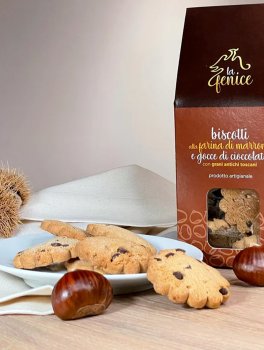 Biscotti alla Farina di Marroni con Gocce di Cioccolato Bio - 5