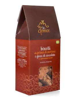 Biscotti alla Farina di Marroni con Gocce di Cioccolato Bio - 1