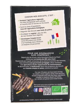 Biscotti allo Zenzero e Limone Ricoperti di Cioccolato Fondente Bio "Tentation" - 3
