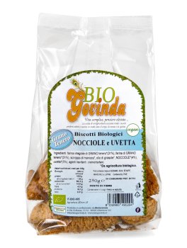 Biscotti Biologici Nocciole e Uvetta - 1