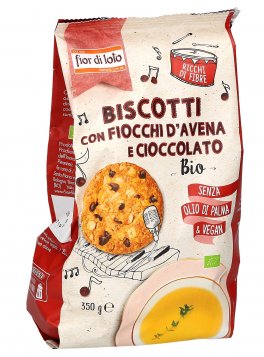 Biscotti con Fiocchi d'Avena e Cioccolato Bio - 1