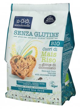 Biscotti Cuori di Mais e Riso con Gocce di Cioccolato - 1