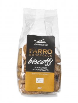 Biscotti di Farro Monococco con Gocce di Cioccolato Bio - 1