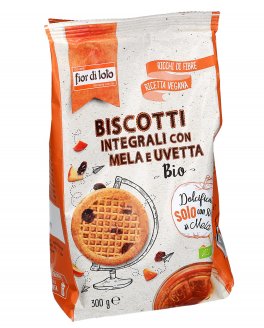 Biscotti Integrali con Mela e Uvetta Bio - 1