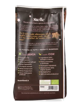 Biscotti Proteici al Cacao e Gocce di Cioccolato Bio "Stelle Dark" - 3