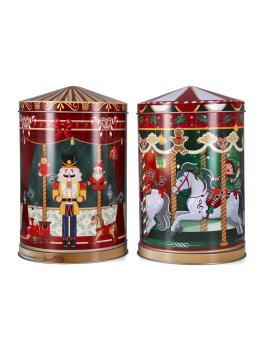 Biscottiera con Carillon Natalizio "Music Box Twist 4X" - 1