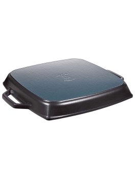 Bistecchiera Quadrata in Ghisa Smaltata con Manici - 2