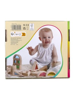 Blocchi Arcobaleno in Legno con Inserti Trasparenti - 2