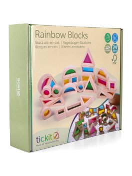 Blocchi Arcobaleno in Legno con Inserti Trasparenti - 3