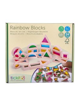 Blocchi Arcobaleno in Legno con Inserti Trasparenti - 1