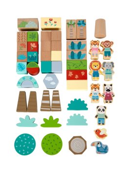 Blocchi in Legno da Costruzione Jungle Friends - 2