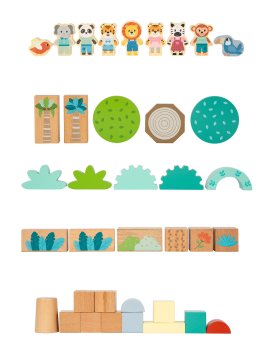 Blocchi in Legno da Costruzione Jungle Friends - 4