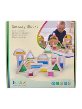 Blocchi Sensoriali in Legno con Inserti Multimateriale - 1