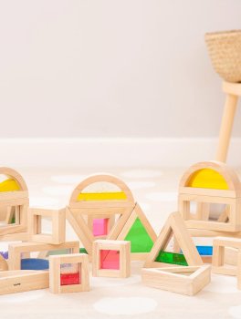 Blocchi Sensoriali in Legno con Inserti Multimateriale - 11