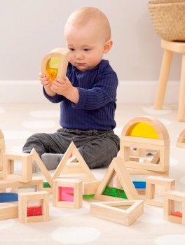 Blocchi Sensoriali in Legno con Inserti Multimateriale - 12