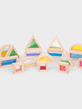Blocchi Sensoriali in Legno con Inserti Multimateriale - 4