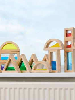 Blocchi Sensoriali in Legno con Inserti Multimateriale - 5