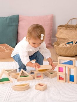 Blocchi Sensoriali in Legno con Inserti Multimateriale - 8