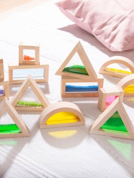 Blocchi Sensoriali in Legno con Inserti Multimateriale - 10