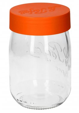 Vasetto in Vetro + Coperchio Arancione - "Bocal A Vis" - 2