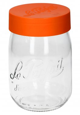 Vasetto in Vetro + Coperchio Arancione - "Bocal A Vis" - 1