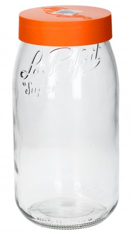 Vasetto in Vetro + Coperchio Arancione - "Bocal A Vis" - 1