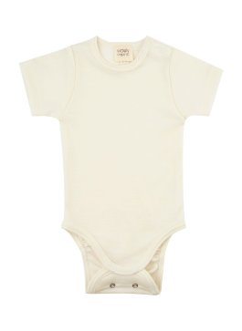 Body a Manica Corta in Lana Merino e Seta - 68/74cm - 1