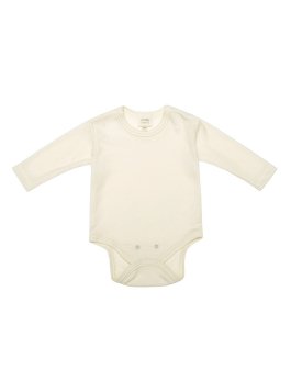 Body a Manica Lunga in Lana Merino e Seta - 74/80cm - 1