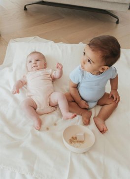 Body a Mezza Manica Bimbo - Azzurro - 5