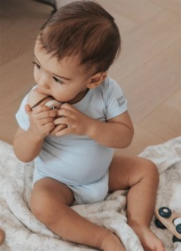 Body a Mezza Manica Bimbo - Azzurro - 6