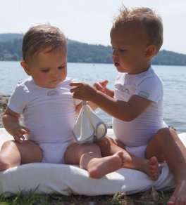 Body a Mezza Manica Bimbo - Bianco - 4