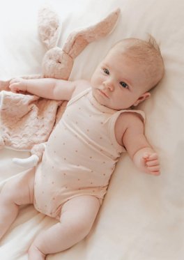 Body Canottiera Spalline Sottili Bimba - Logo Fiore - 7