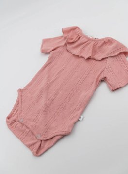 Body con Collo Volant - Rosa Scuro - 3