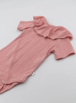 Body con Collo Volant - Rosa Scuro - 2