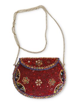 Borsa da Festa con Pietre - Rossa