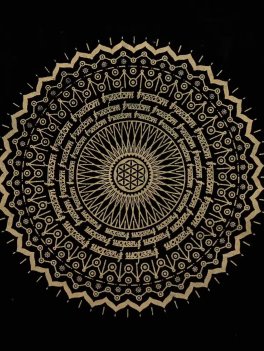 Borsa Tote Oversize Effetto Stonewashed - Freedom Mandala - 5