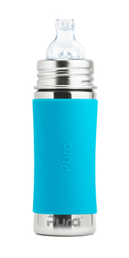 Bottiglia in Acciaio con Beccuccio in Silicone  - 325 ml - 1