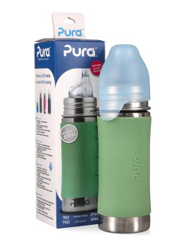 Bottiglia in Acciaio con Beccuccio in Silicone  - 325 ml - 1