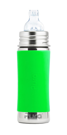 Bottiglia in Acciaio con Beccuccio in Silicone  - 325 ml - 1