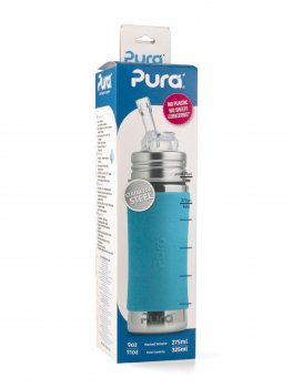 Bottiglia in Acciaio con Cannuccia in Silicone - 325 ml - 5