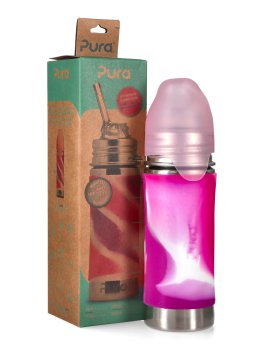 Bottiglia in Acciaio con Cannuccia in Silicone - 325 ml - 4