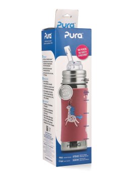 Bottiglia in Acciaio con Cannuccia in Silicone - 325 ml - 2