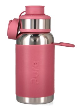 Bottiglia in Acciaio con Tappo Sport - 550 ml - Rosa - 2