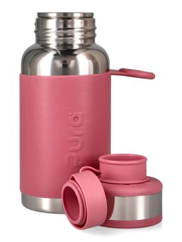Bottiglia in Acciaio con Tappo Sport - 550 ml - Rosa - 3