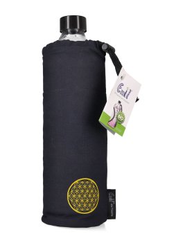 Bottiglia in Vetro con Custodia Protettiva Fiore della Vita - 750 ml - 1