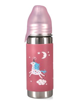 Bottiglia Termica in Acciaio con Beccuccio in Silicone - 260 ml - 2